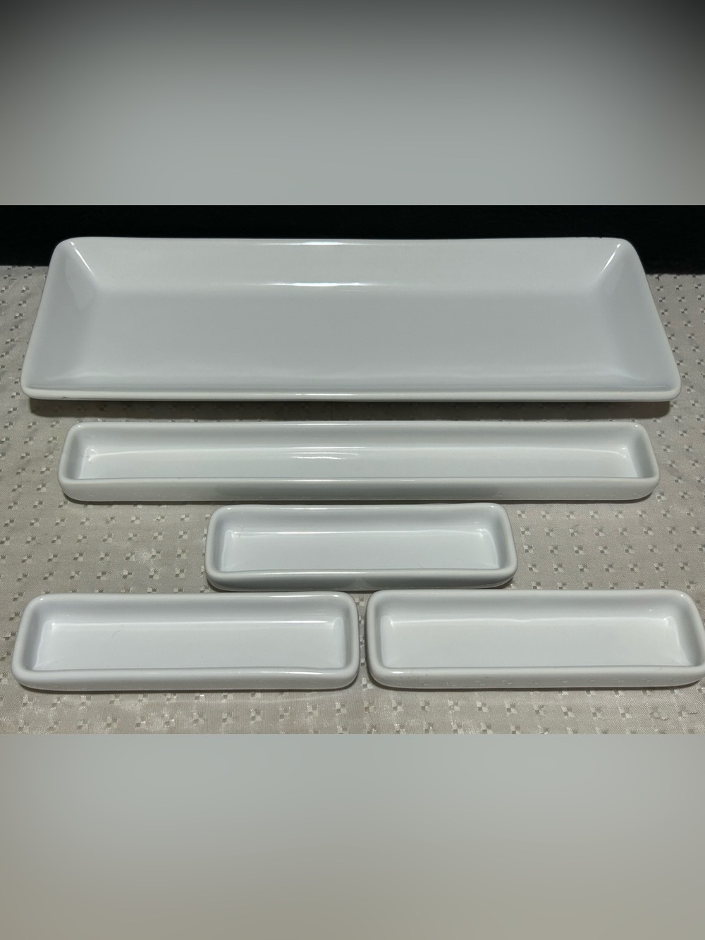 PAMPERED CHEF Simple Additions Hospitality Set #1945 White 5-Piece